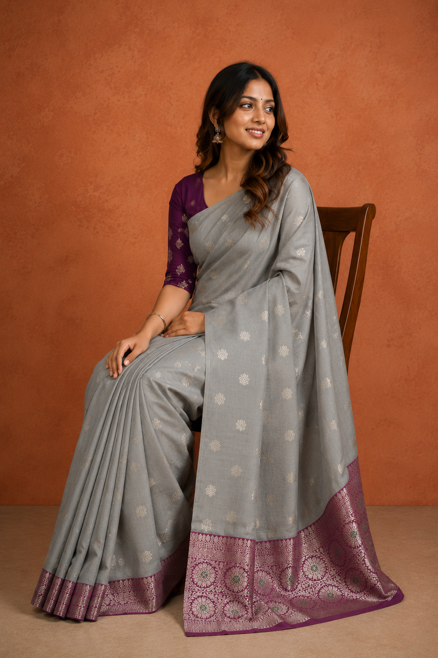 Tapeta Silk - Grey