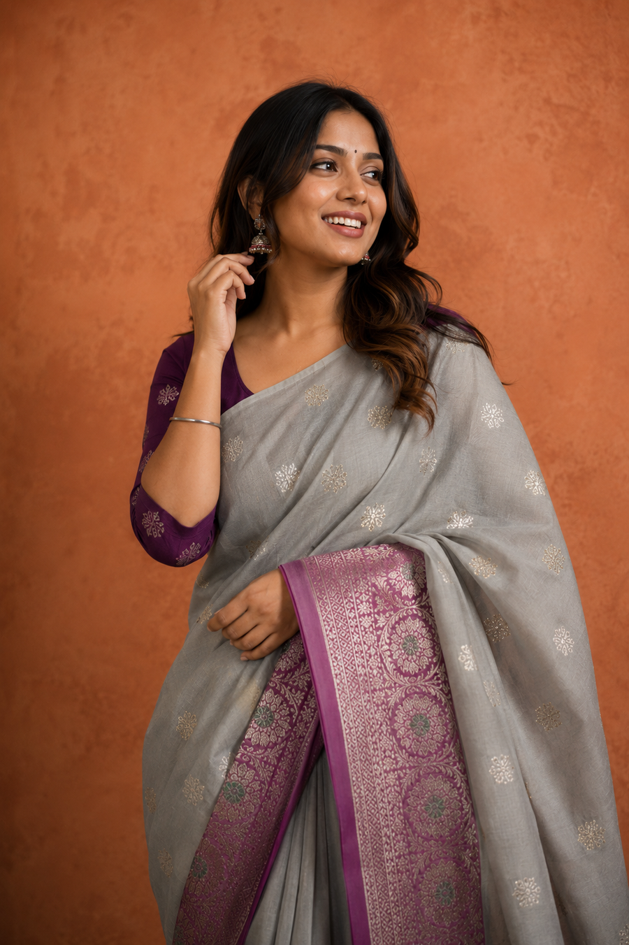 Tapeta Silk - Grey