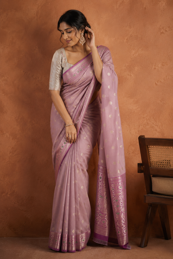 Tapeta Silk - Mauve