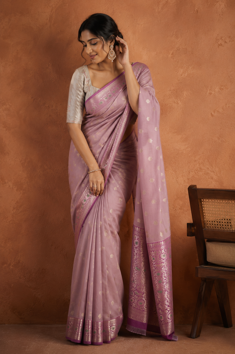 Tapeta Silk - Mauve