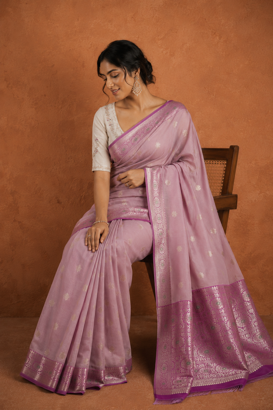 Tapeta Silk - Mauve