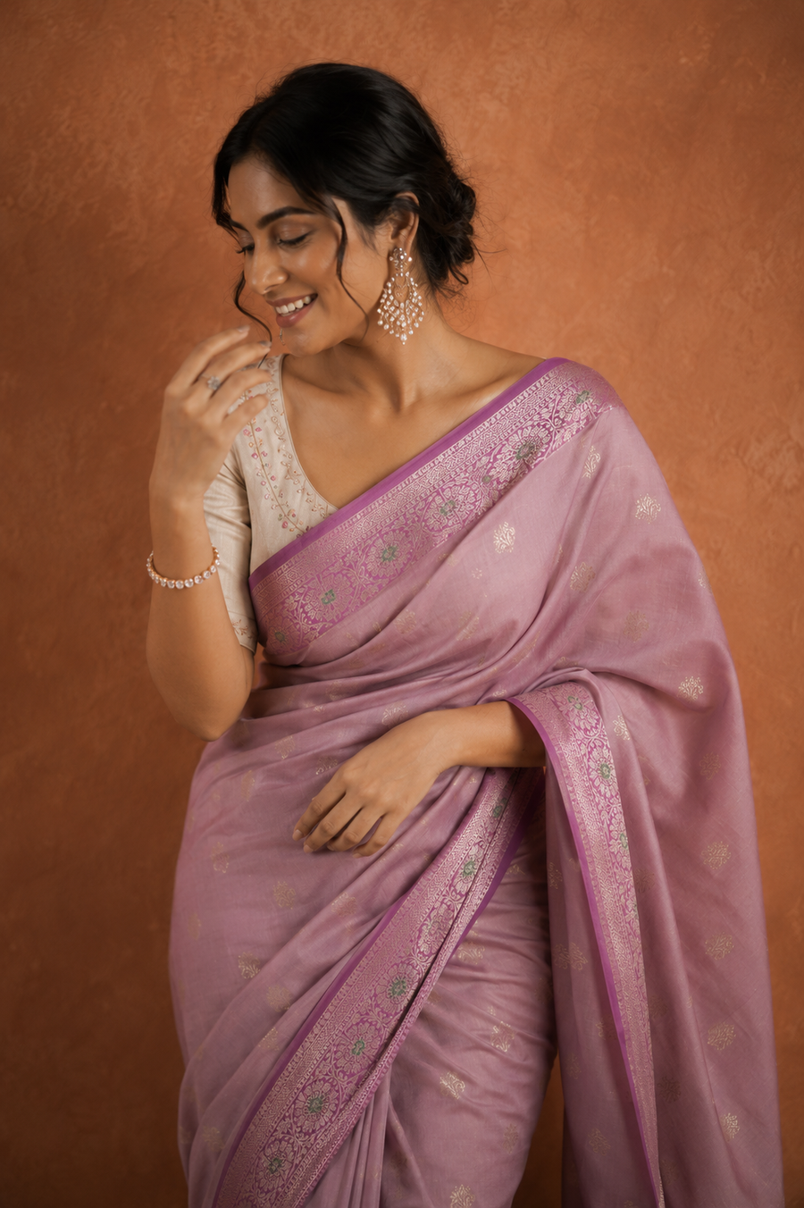 Tapeta Silk - Mauve
