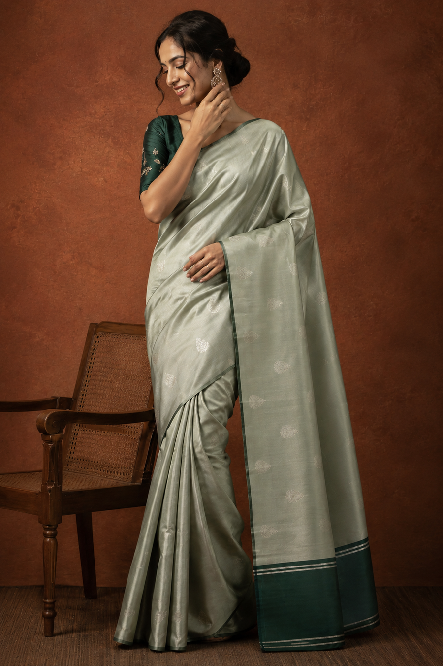 Tapeta Silk - Bottle Green