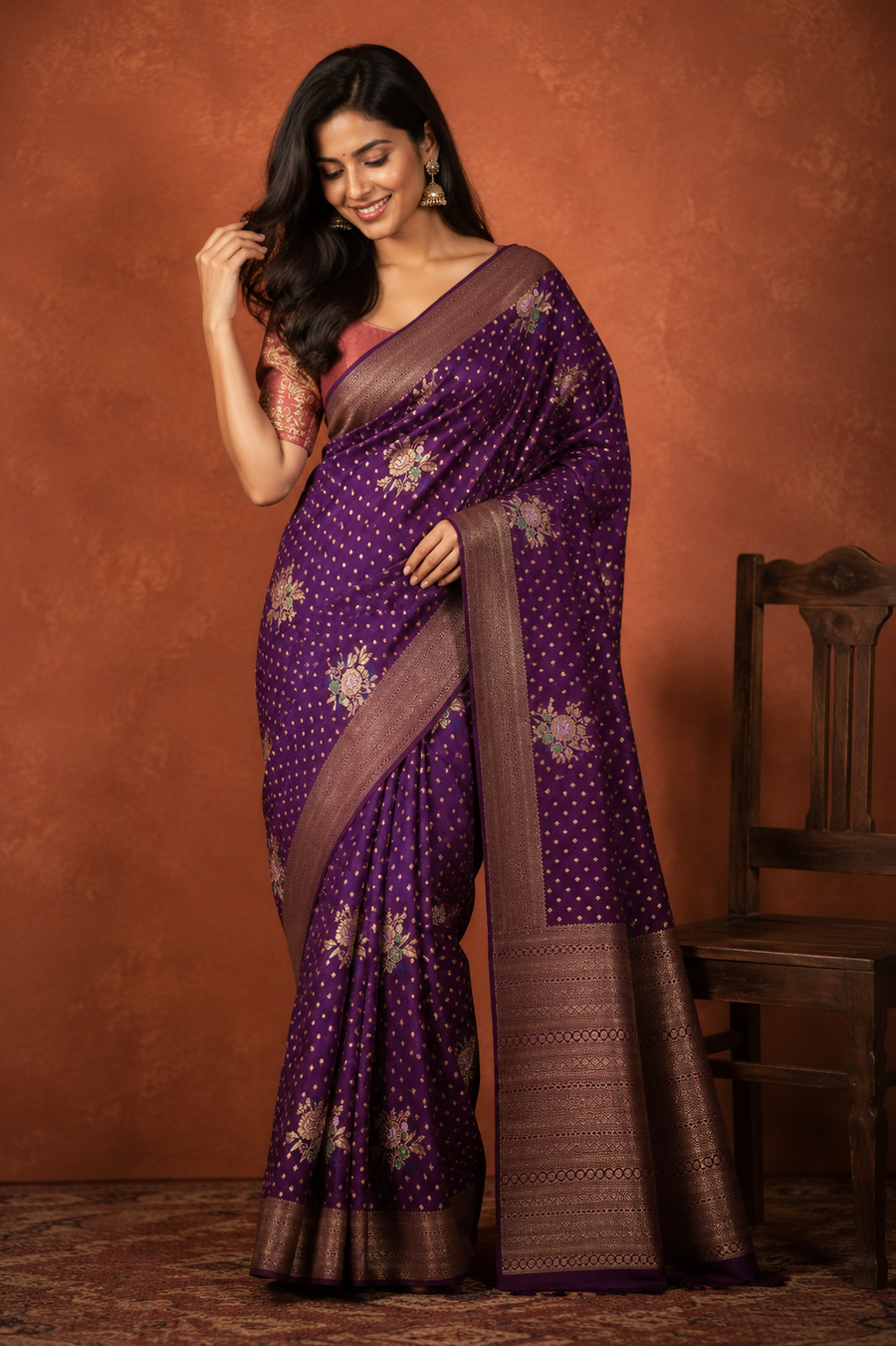 Georgette Crepe Banarasi - Amethyst