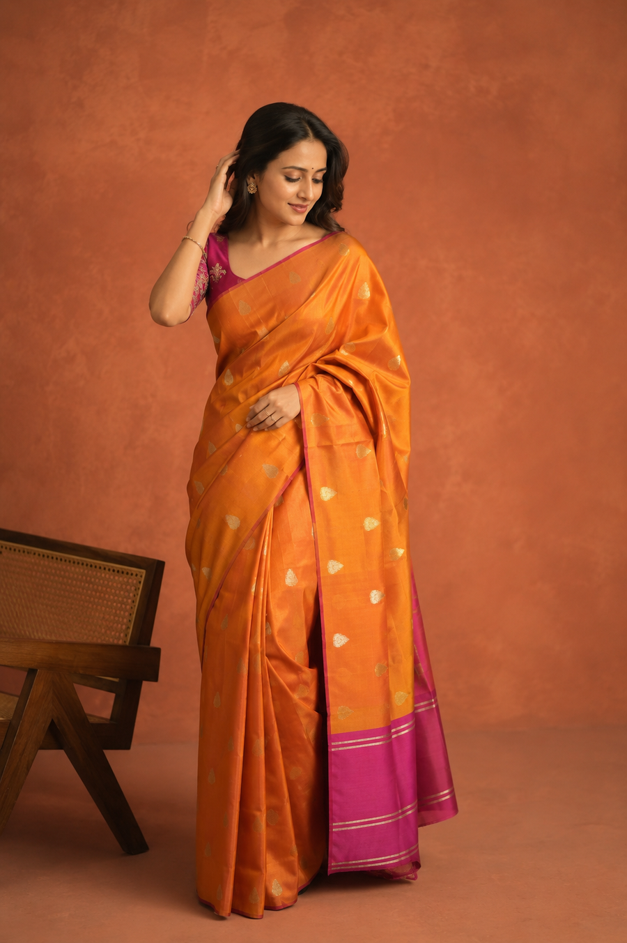 Tapeta Silk - Orange