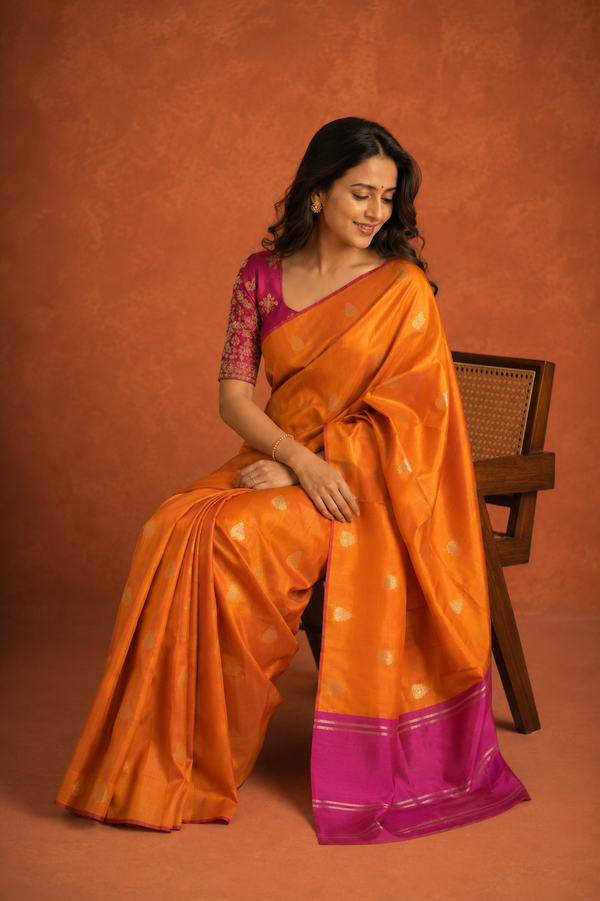 Tapeta Silk - Orange