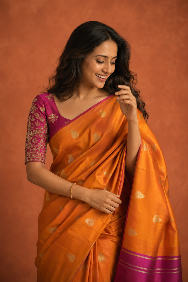Tapeta Silk - Orange