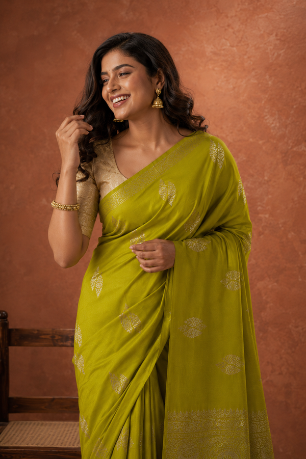 Georgette Crepe Banarasi - Gold