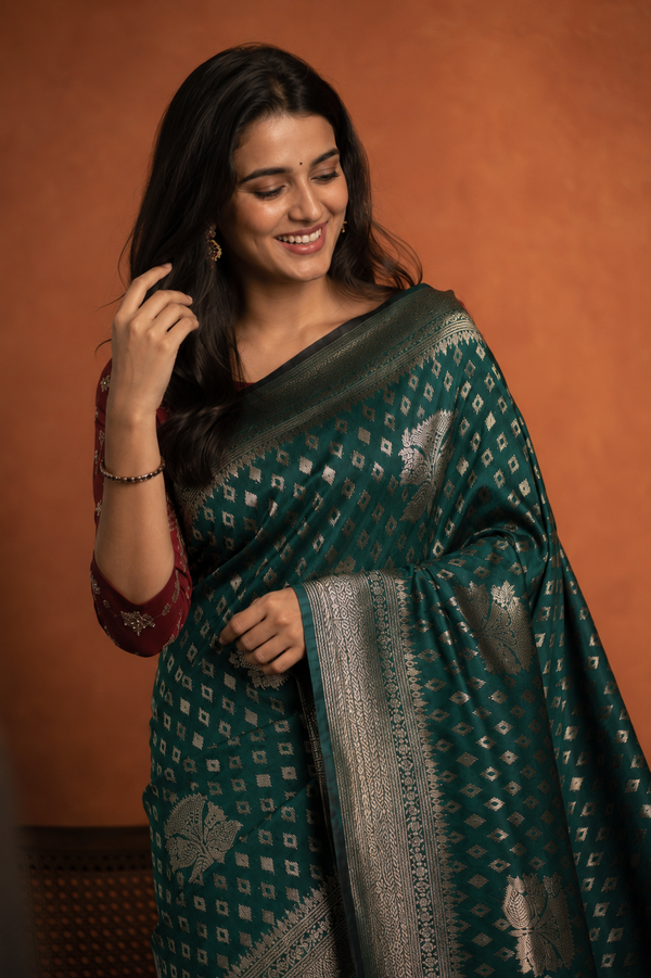 Georgette Crepe Banarasi - Green