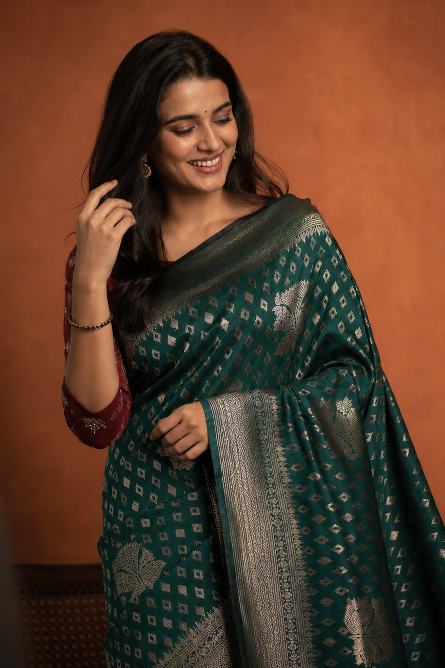 Georgette Crepe Banarasi - Green