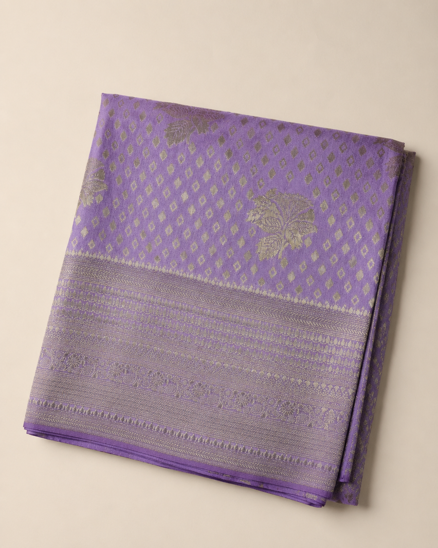 Georgette Crepe Banarasi - Plum