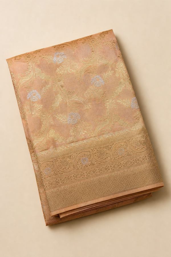 Georgette Crepe Banarasi - Peach