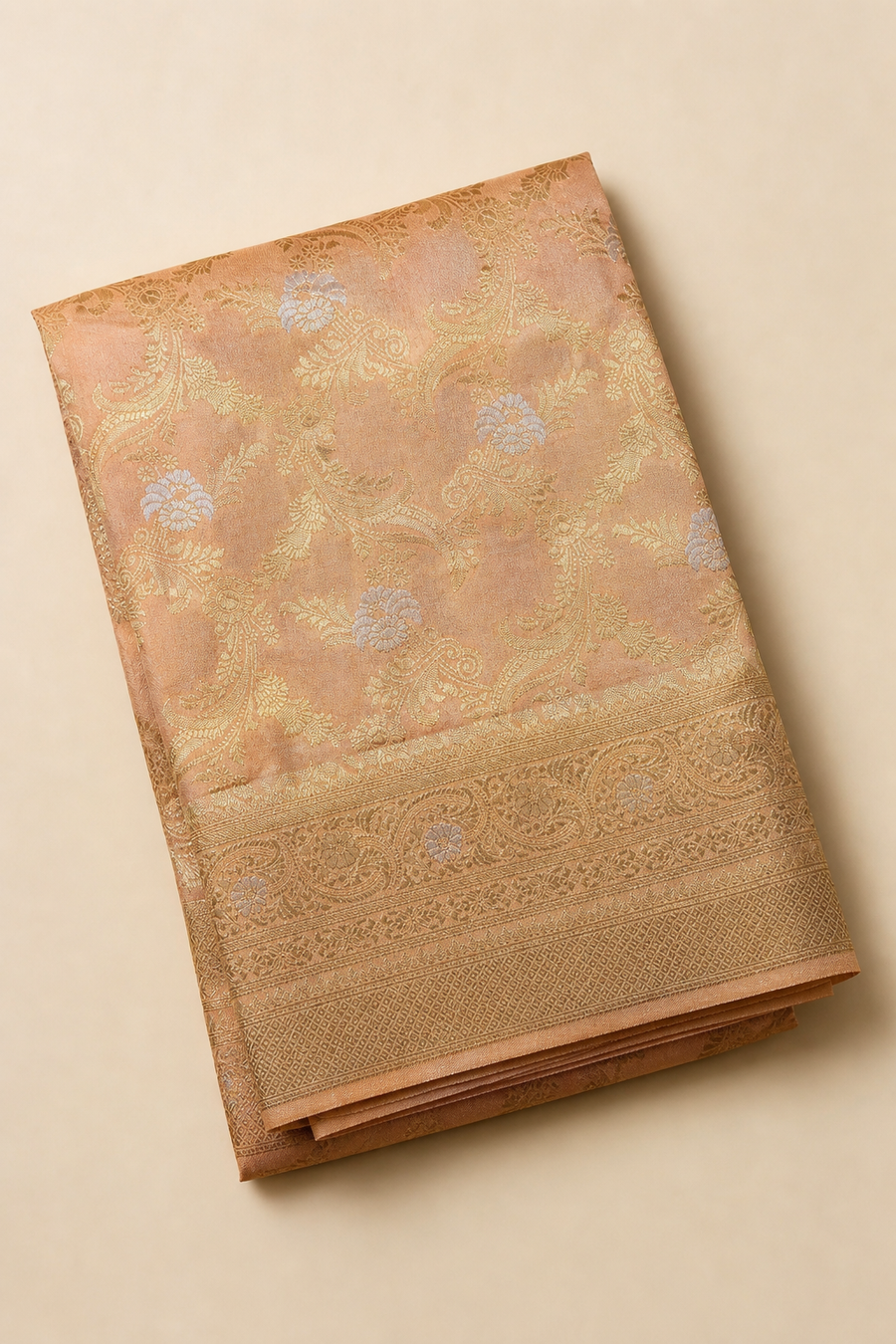 Georgette Crepe Banarasi - Peach