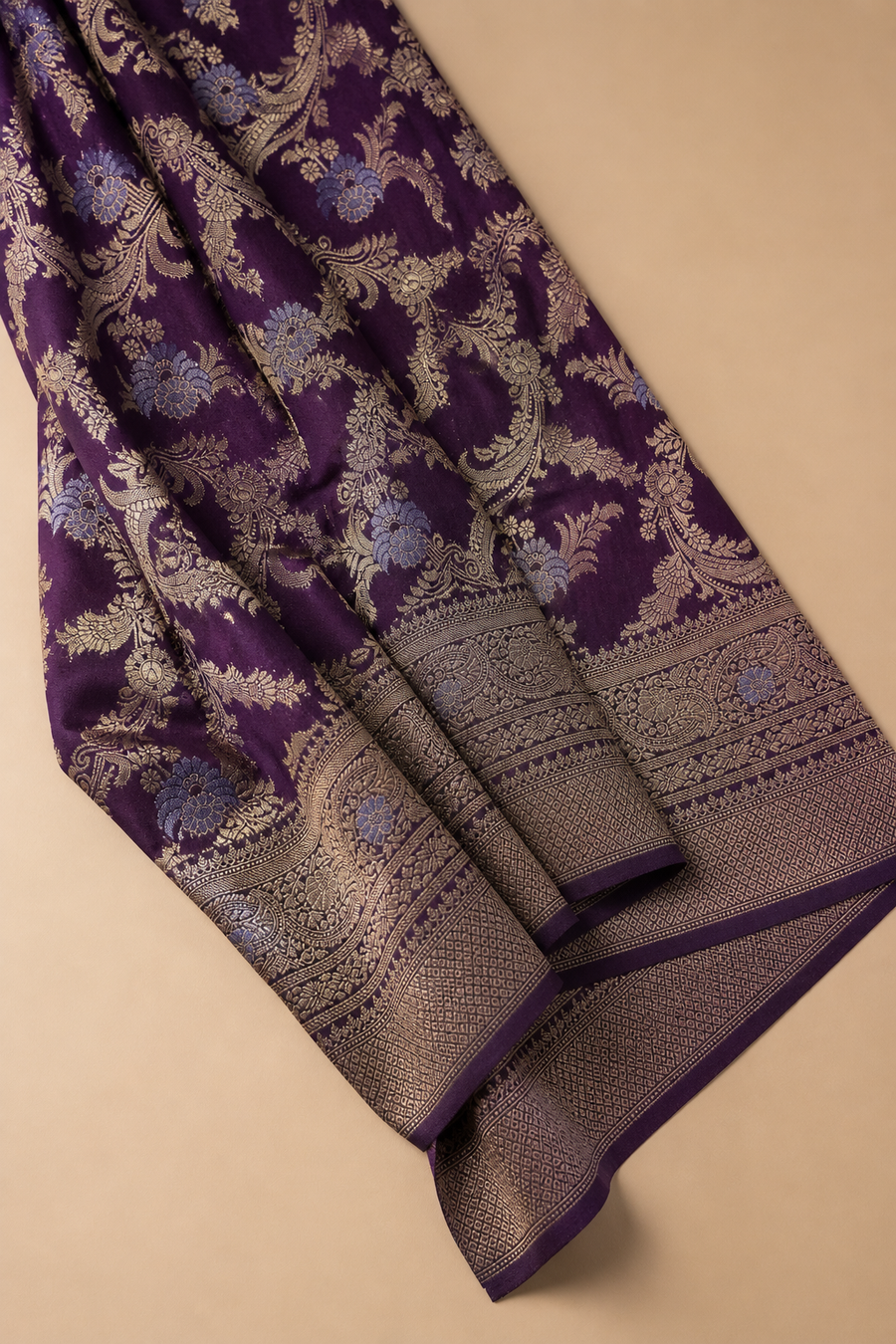 Georgette Crepe Banarasi - Violet
