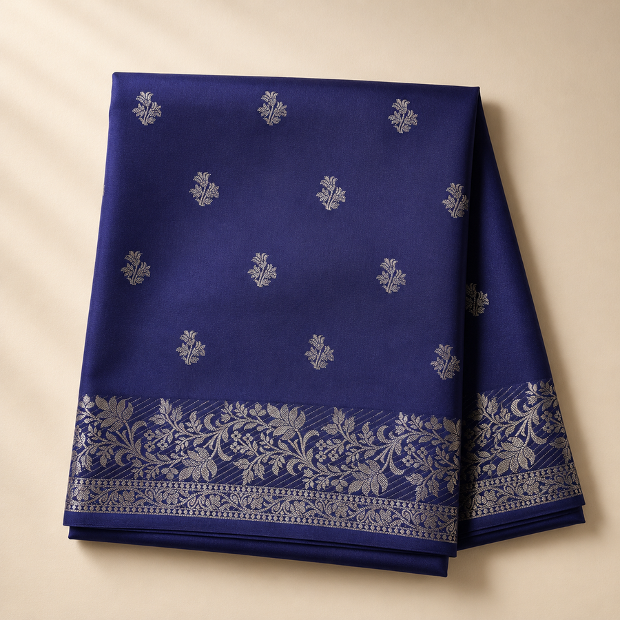 Raw Mango Silk - Dark Blue