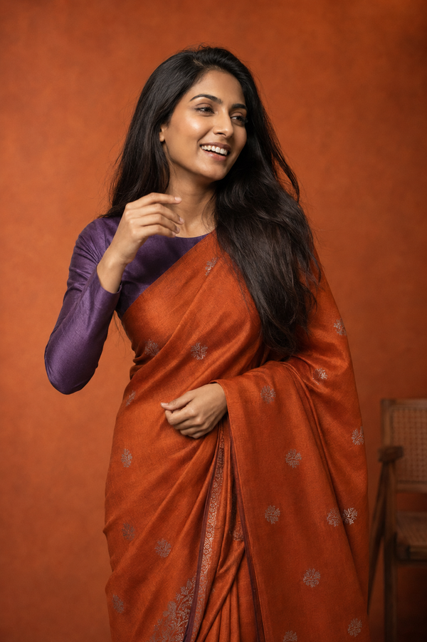 Raw Mango Silk - Burnt Orange