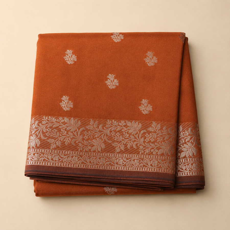 Raw Mango Silk - Burnt Orange