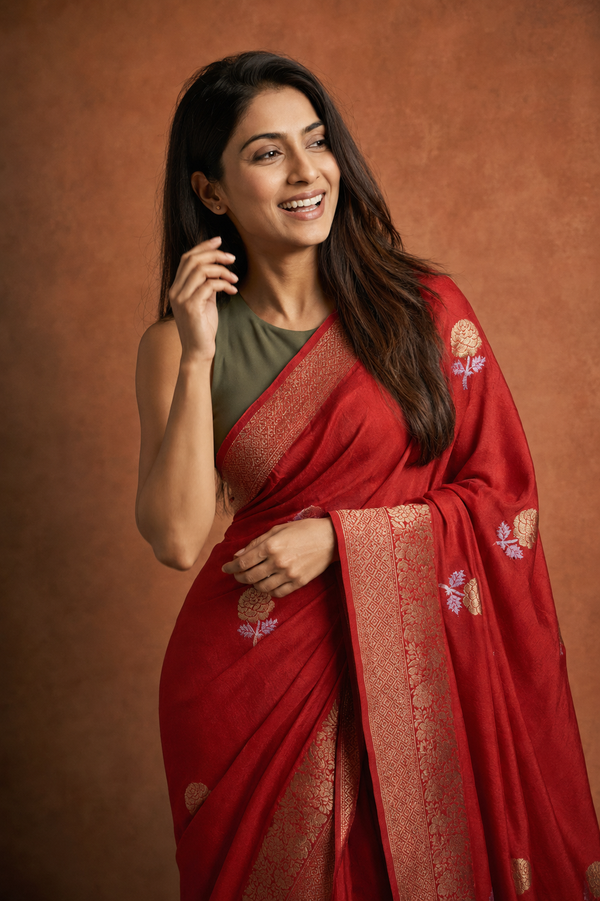Warm Silk Contrast - Red