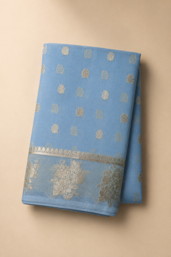 Raw Mango Silk - Blue