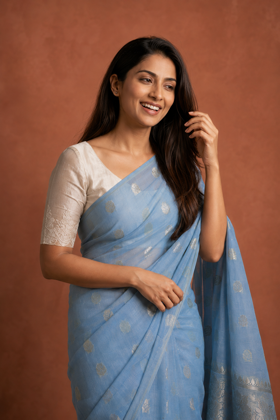 Raw Mango Silk - Blue