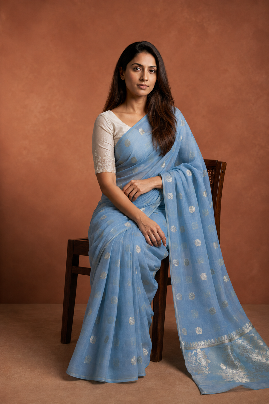 Raw Mango Silk - Blue
