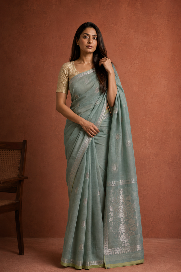 Raw Mango Silk - Mint Green