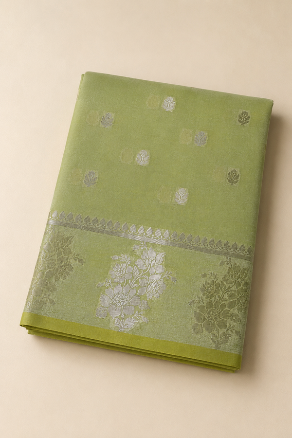 Raw Mango Silk - Forest Green
